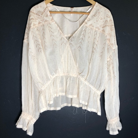 Sheer Free People Sinched Top - Picture 4 of 8